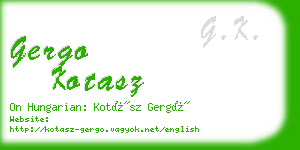 gergo kotasz business card